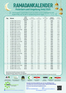 Ramadankalender 2025 Paderborn und Umgebung 1446/2025